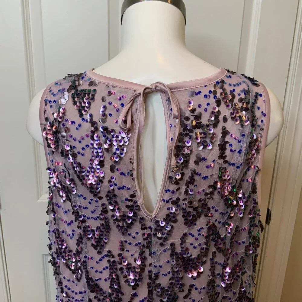 Torrid Orchid Purple Sequin Tulle Mini Dress, Size 00 | M/L